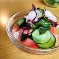 tsunamon's cooksnap of when they made ✽定番副菜♡たこと胡瓜とわかめの酢の物.