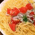 クックAXUM9D☆'s cooksnap of when they made しらすとトマトのパスタ☆.
