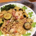 yamaking88's cooksnap of when they made えびとズッキーニのペペロンチーノ.