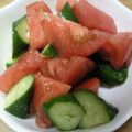 かんちゃん１２１０'s cooksnap of when they made トマトときゅうりのサラダ.