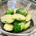 Superlittleboo's cooksnap of when they made これで完璧！芽キャベツ下処理と下茹で☆.