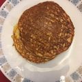 うさまる．'s cooksnap of when they made ひよこ豆粉と玉ねぎのパンケーキ.