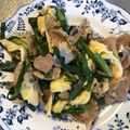 R2016's cooksnap of when they made にらと豚こまと卵のオイスターソース炒め.