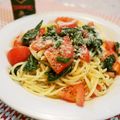 アイリッシュショコラ's cooksnap of when they made モロヘイヤとトマトの冷製パスタ.