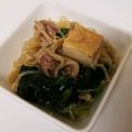 メリー・モコ's cooksnap of when they made 小松菜・厚揚げ・豚肉・春雨・しめじの煮物.