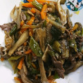 にゅんこまま's cooksnap of when they made 牛肉と舞茸、牛蒡の炒め煮（時雨煮風）.