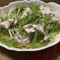 たまりんのすけ's cooksnap of when they made 冷やし豚しゃぶと水菜の冷製パスタ.