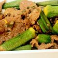 emi＠Ｋomw's cooksnap of when they made 疲労回復おかず☆牛肉とオクラのピリ辛炒め.