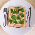 ほろぴ's cooksnap of when they made バジル&ベーコンのチーズトースト♪.