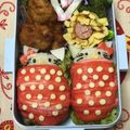 canelé032's cooksnap of when they made 簡単！キャラ弁当☆カニかまキティちゃん☆.