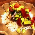 まことcafe's cooksnap of when they made さっぱりベジ＆スタミナ蒲焼缶詰のスピー丼.