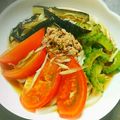 はっしぃ＊'s cooksnap of when they made なすとトマトの冷やしうどん.