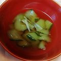 トオル子's cooksnap of when they made ✿びっくり！きゅうりのお吸い物✿.