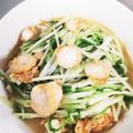 ぜんだいママ's cooksnap of when they made 水菜とホタテのニンニクバター醤油炒め.