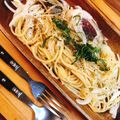 ぺんころりん★'s cooksnap of when they made カツオタタキのパスタ柚子胡椒風味♪.