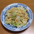 55才のおじさん's cooksnap of when they made 基本のキャベツ野菜炒め♪卵入り.
