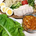きなこもっちり's cooksnap of when they made ポッサム (茹で豚の野菜巻き).