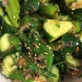 イカール星人's cooksnap of when they made ♪きゅうりオクラ大葉のごま油和え♪.
