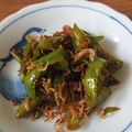 くまわかば's cooksnap of when they made 万願寺とじゃこの炒めもの☆生姜入り.