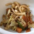yuko16's cooksnap of when they made ☆バタ－めんつゆ ＤＥ 焼きうどん☆　.