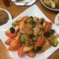 hitoppe103's cooksnap of when they made きゅうりとトマトのキムチ和え.