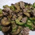 りー君グランマ's cooksnap of when they made 茄子とゴーヤと豚肉のポン酢炒め.
