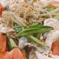 mami♪123's cooksnap of when they made 即席！鶏胸肉のバンバンジー風！.