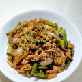 ♪ゆかたん♡'s cooksnap of when they made にんにくの芽と豚肉のピリ辛炒め.