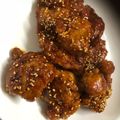 やーしー's cooksnap of when they made 揚げない鶏唐揚げのごま甘酢炒め.