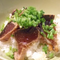 愛うらら's cooksnap of when they made かつおのたたきの韓国風丼.