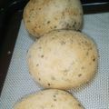 ameうめ's cooksnap of when they made 【自家製酵母】ノンオイル☆黒ごまパン.