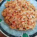 ハニバタ's cooksnap of when they made 辛ラーメン炒飯(신라면볶음밥).