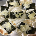 昇父さん's cooksnap of when they made チーズと海苔の餃子の皮ピザ.