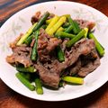 やさいママ☆'s cooksnap of when they made 牛肉とにんにくの芽のガーリック醤油炒め♪.
