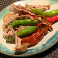usayan's cooksnap of when they made 豚こまとしし唐のマヨネーズ炒め.