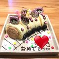 にこにこもきゅ's cooksnap of when they made アンパンマン電車ケーキ.