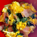heartxx's cooksnap of when they made ほうれん草と卵とベーコンのバター炒め.