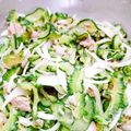 payaちゃん's cooksnap of when they made ゴーヤとキュウリの酢の物.