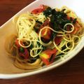 MAYUMIXY's cooksnap of when they made モロヘイヤとトマトの冷製パスタ.