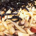 ゆりあんZ's cooksnap of when they made 簡単！ベーコンときのこのバター醤油パスタ.