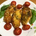 ナップ99's cooksnap of when they made ささみのパン粉焼き♬バジルマヨ風味.