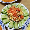 ねこのおかあさん☆'s cooksnap of when they made 技あり！きゅうり・トマト・卵のサラダ.