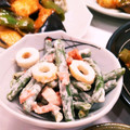 えリﾋﾟｮﾝ★'s cooksnap of when they made お弁当用☆いんげんとちくわの梅マヨ.