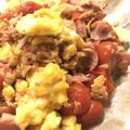 yuukaokd's cooksnap of when they made 簡単副菜♪トマトベーコンカニカマの卵炒め.