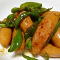yuhuoba's cooksnap of when they made 焼肉のたれでウインナーピーマン.