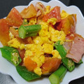 ぶ〜ちゃん。's cooksnap of when they made トマトとおくらのふわふわ卵炒め♪.