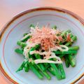 ☆３匹の子ぶた☆'s cooksnap of when they made *モロヘイヤの茎のサッと煮.
