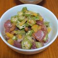 クックN3XI88☆'s cooksnap of when they made まぐろとオクラの海鮮ばくだん.