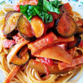 ☆とん吉☆'s cooksnap of when they made トマト缶で簡単＆本格トマトとなすのパスタ.