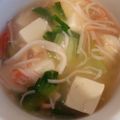 麗龍蘭's cooksnap of when they made ＊チンゲン菜とカニカマ＊肉無し麻婆豆腐＊.